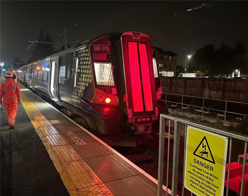 Electric Class 380 at East Kilbride 13 Oct 2025