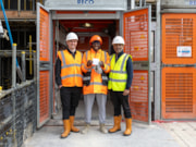 TfL Image - Construction Skills - group photo with Michelle Gayle: TfL Image - Construction Skills - group photo with Michelle Gayle