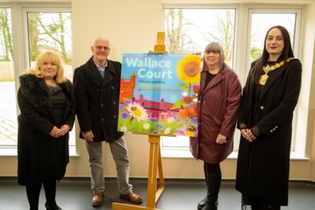 Cllr Simmons, Cllr Lennox, Cllr Linda Mabon and Provost Leitch