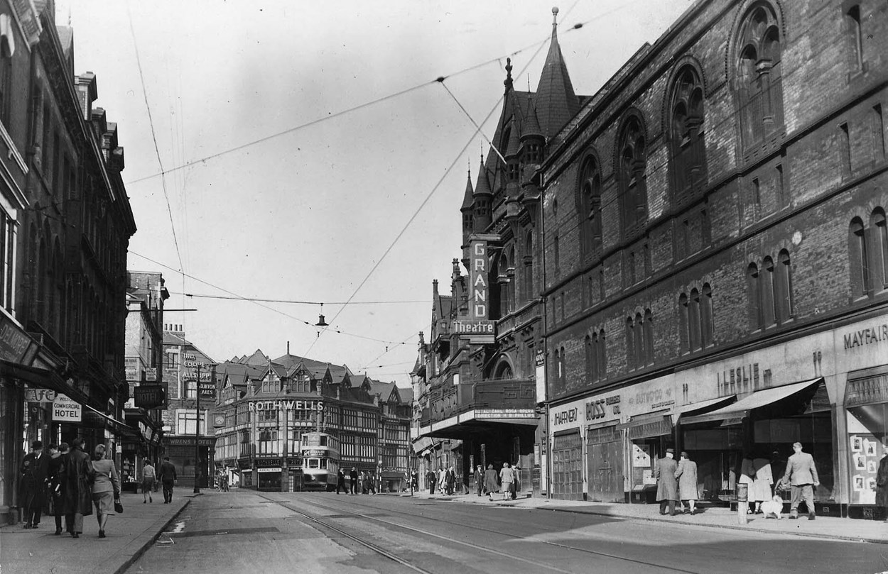 New Briggate of yesteryear: An undated photo of New Briggate that features in the exhibition. Credit: Leeds Libraries, Leodis.net.