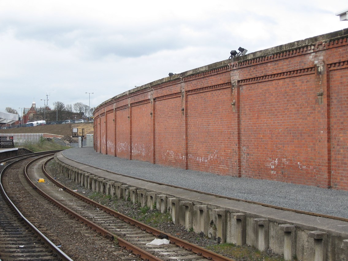 Resurfaced redundant plaform, Hartlepool station: Resurfaced redundant plaform, Hartlepool station
