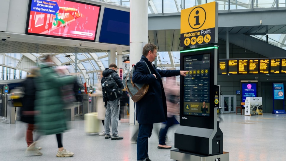 Image shows customer using Welcome Point