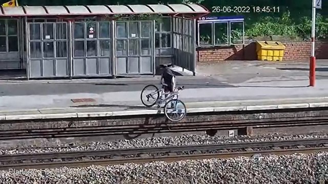 Shocking CCTV footage: Youths risk their lives at a Yorkshire station: Antisocial behaviour Crossgates