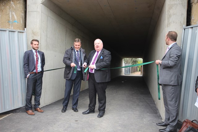 Brentwood and Ongar MP (and Communities Secretary) Eric Pickles opens the new underpass at Ingatestone: Brentwood and Ongar MP (and Communities Secretary) Eric Pickles opens the new underpass at Ingatestone