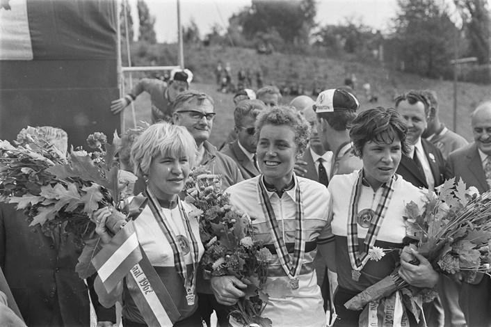Inspirational Women: Beryl Burton OBE: (centre) the English racing cyclist who dominated the sport in the UK and abroad, winning more than 90 domestic championships and seven world titles and setting numerous national records.