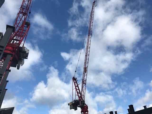 London Bridge crane: One of the many cranes on site at London Bridge