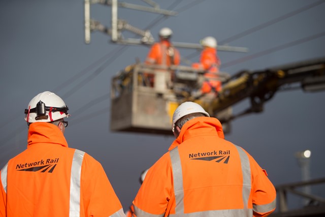 Five days until late May bank holiday engineering work on West Coast main line: Overhead line engineers