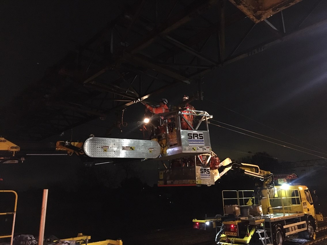 West Coast main line passengers urged: "Check before you travel": South Kenton dewirement overnight repairs 2