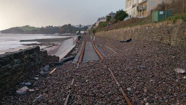 Dawlish - damage after the 14th February storms