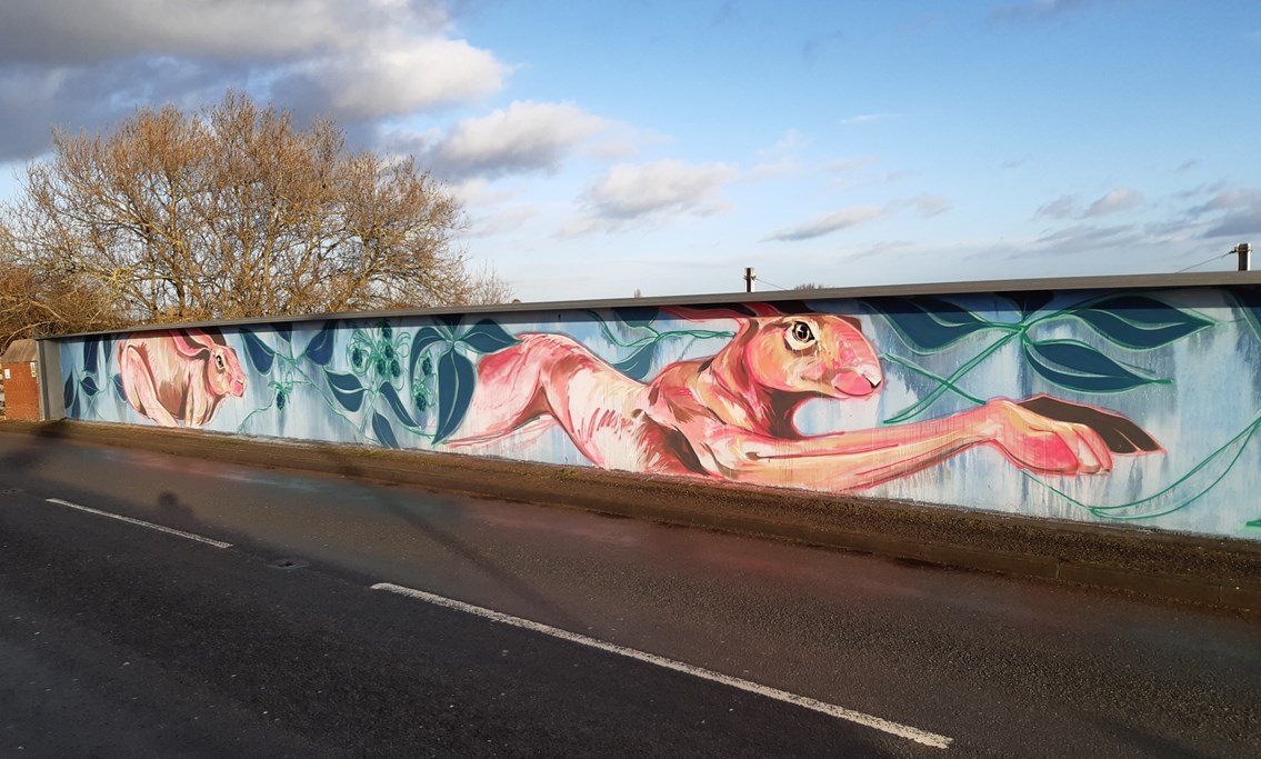 Network Rail installs artwork in York village to help tackle graffiti near railway