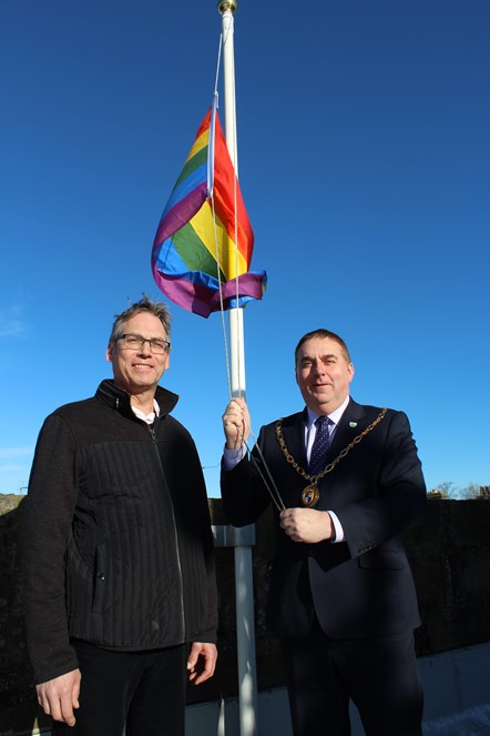 Rainbow flag hoisted to mark LGBT History Month