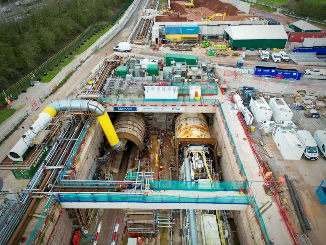 Launch of Elizabeth TBM at Bromford Tunnel east portal