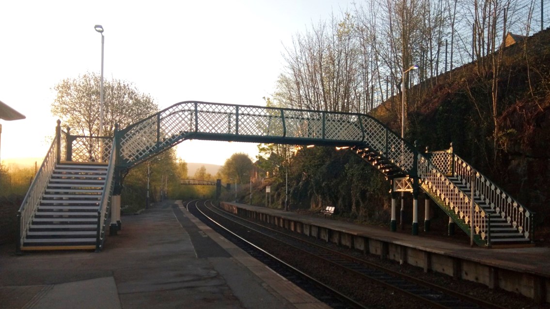 Historic railway footbridge refurbishment complete at New Mills Newtown station: New Mills Newtown footbridge-3