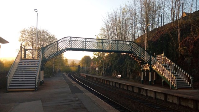 Historic railway footbridge refurbishment complete at New Mills Newtown station: New Mills Newtown footbridge-3