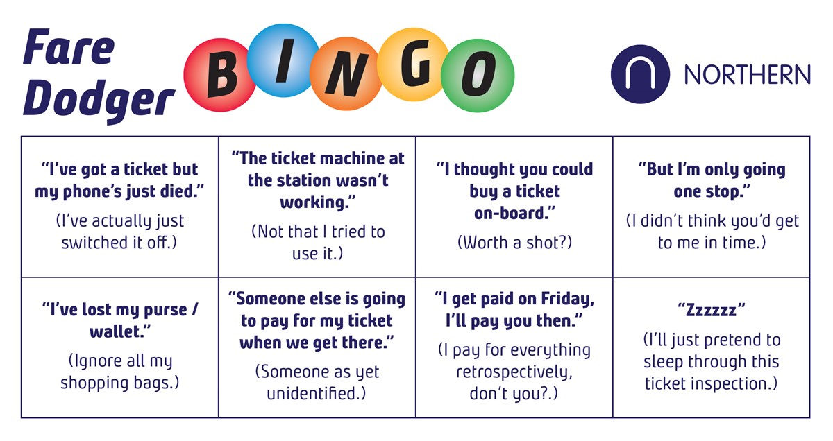 Fare Dodger Bingo