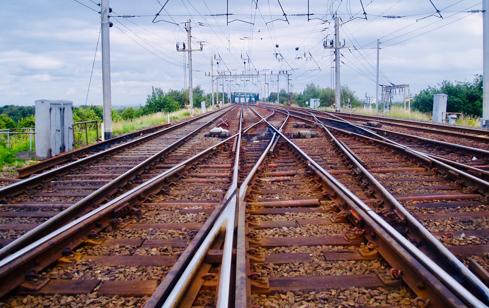 View from the driving seat the major railway junction closed from