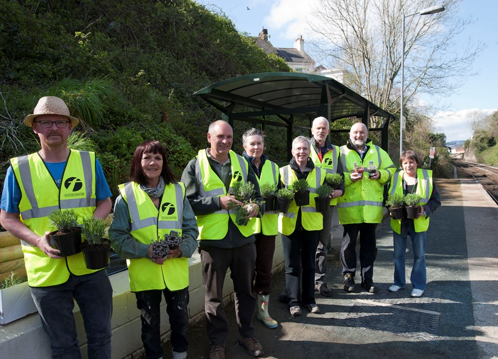 Planting day at St James Park Station