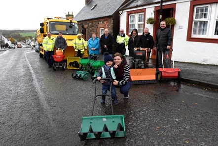 Jacob (2) is the youngest member of the gritter gang