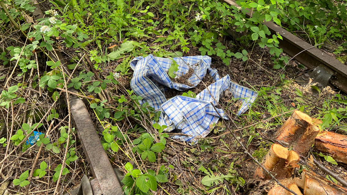 Bag on the old tracks