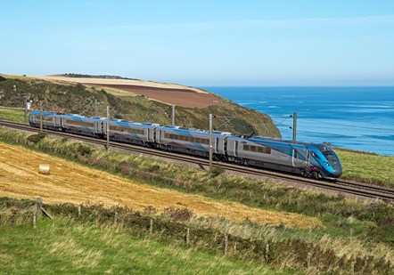 One of TPE's Nova 1 trains travelling between Newcastle and Edinburgh credit Tony Miles (2)