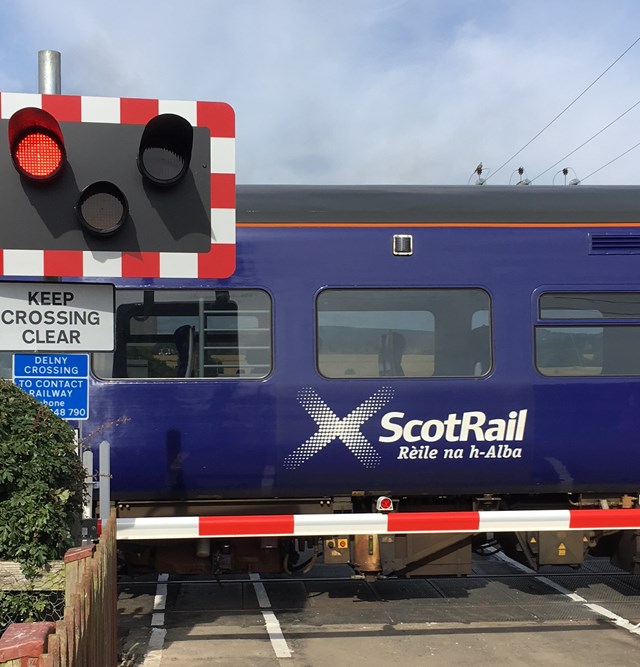 Delny level crossing upgrade works completed: Delny new half-barrier crossing