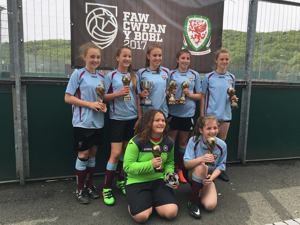 Caerleon - girls' tournament winners