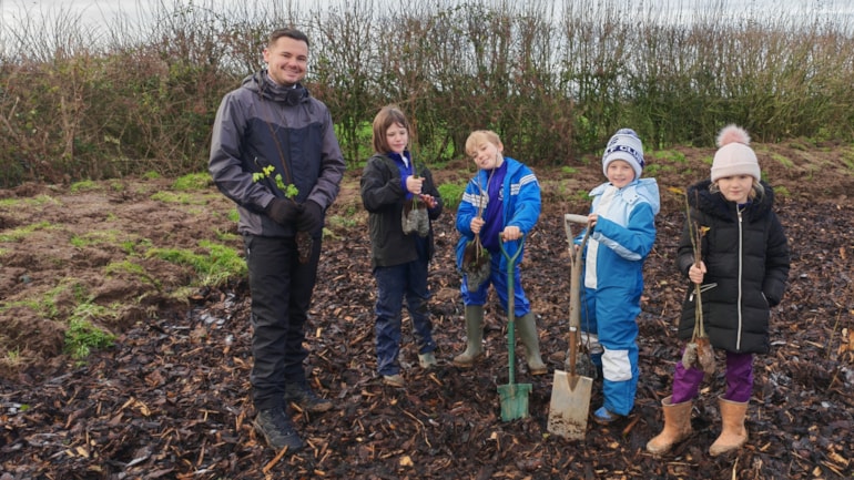 Youngsters help to plant more than 850 trees to create thriving micro‑forest