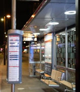 TfL Image - Bus Shelter at Night: TfL Image - Bus Shelter at Night