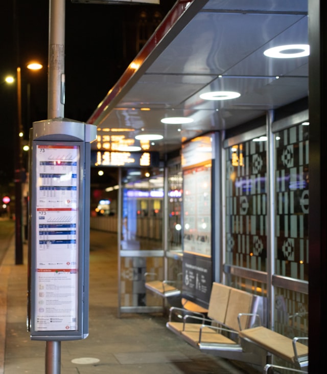 TfL Image - Bus Shelter at Night