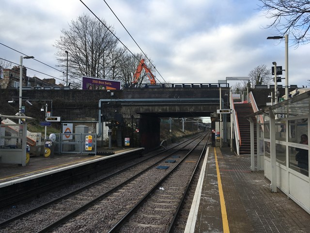 Crouch Hill bridge view from station