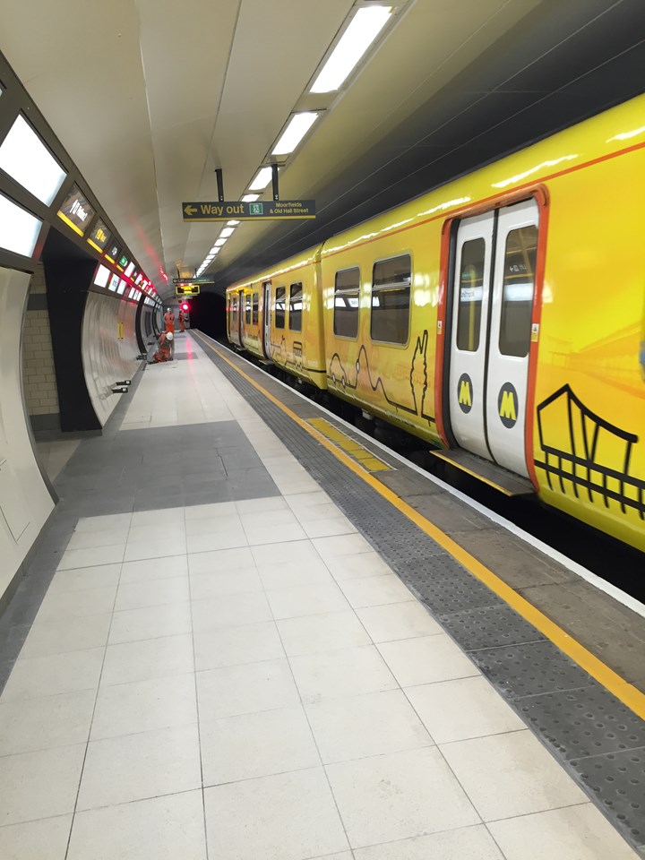 Phase two of £12m Moorfields station refurbishment complete: Moorfields Station Platform1