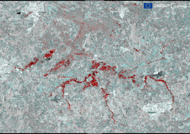 Copernicus Sentinel-1 imagery - UK Flooding