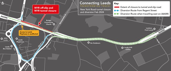 New York Street tunnel closure diversion