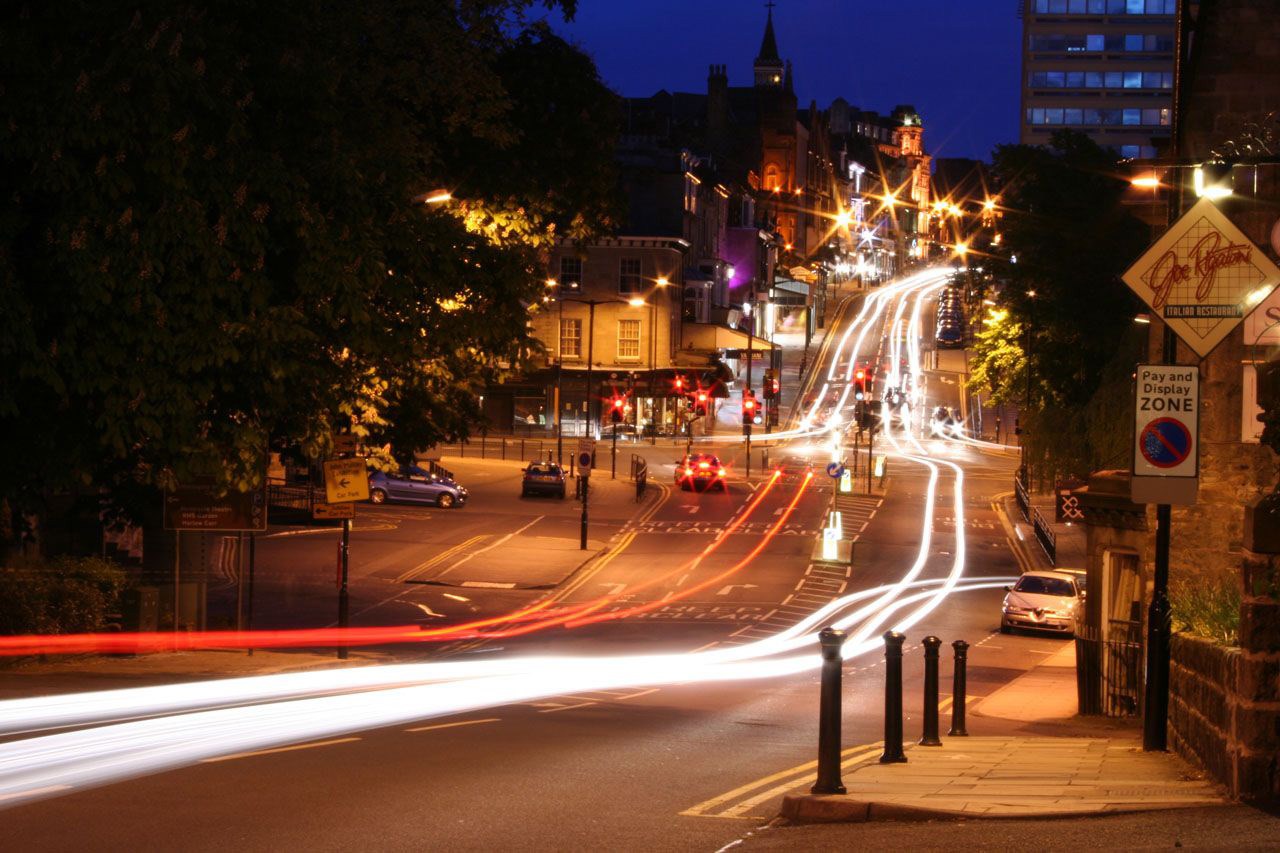 Siemens to run traffic signal network for England’s largest county: traffic-at-night-in-harrogate-town-centre.jpg