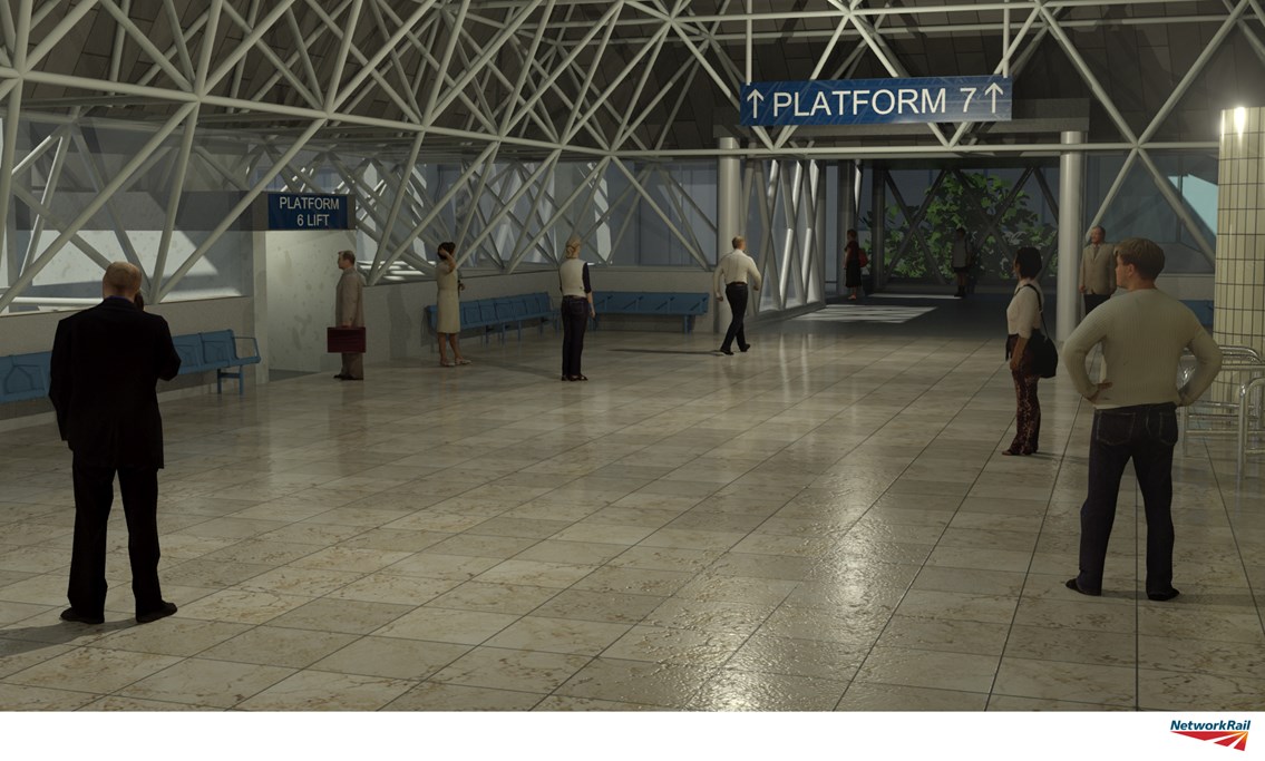 Gatwick Airport_4: How the upgraded station at Gatwick Airport will look:<br /><br />Looking east within the existing concourse