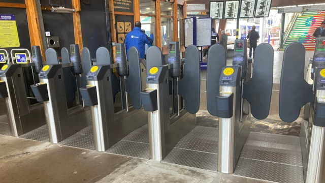 The new ticket barriers at Oxford Road station: The new ticket barriers at Oxford Road station