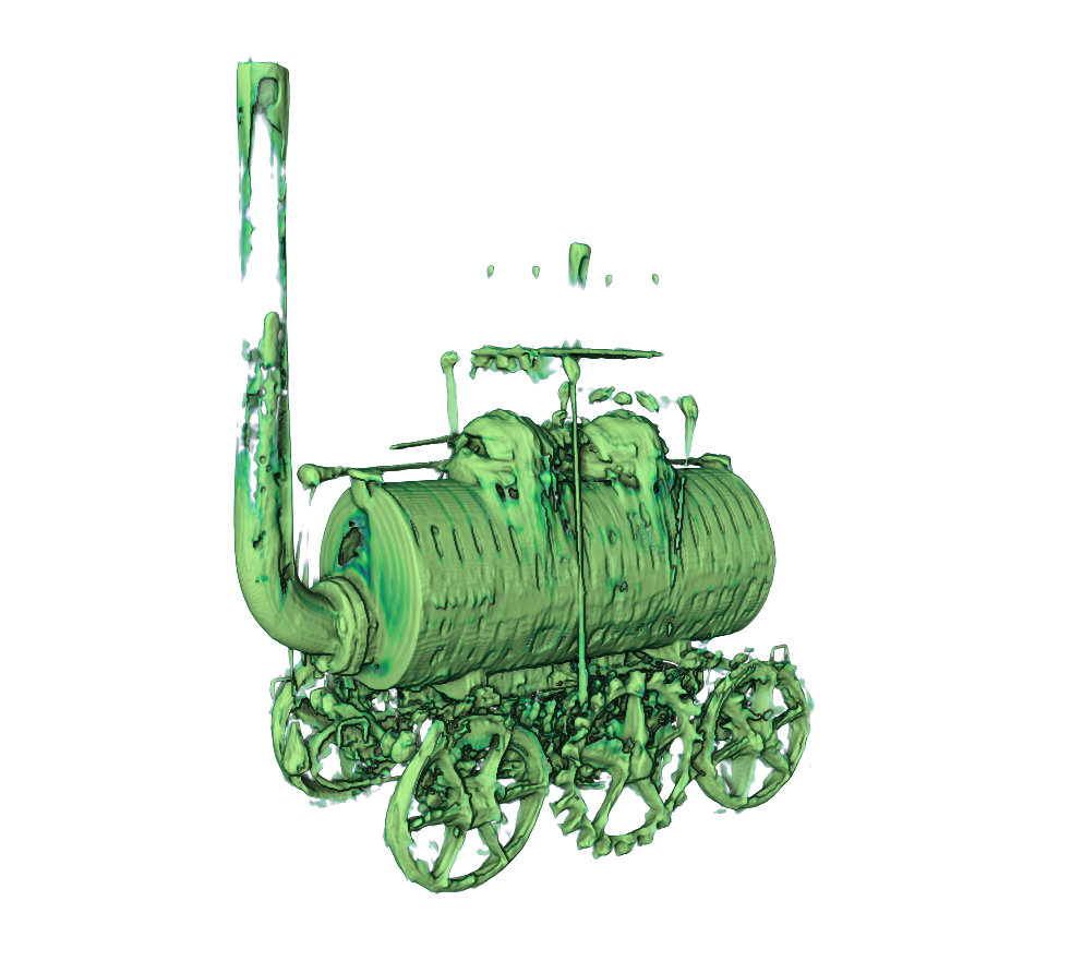 Miniature loco scans: Leeds Industrial Museum’s incredible miniature recreation of pioneering early steam locomotives recently underwent a detailed CT X-Ray survey using sophisticated equipment at the University of Leeds.
The resulting images show how the precious model, made for the famed engineer Matthew Murray in 1811, replicated the revolutionary mechanics of its full-sized counterparts and in turn helped power a worldwide boom in the railway industry.