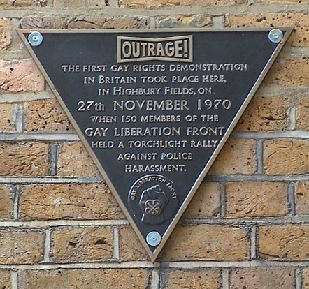 Outrage plaque Highbury Fields
