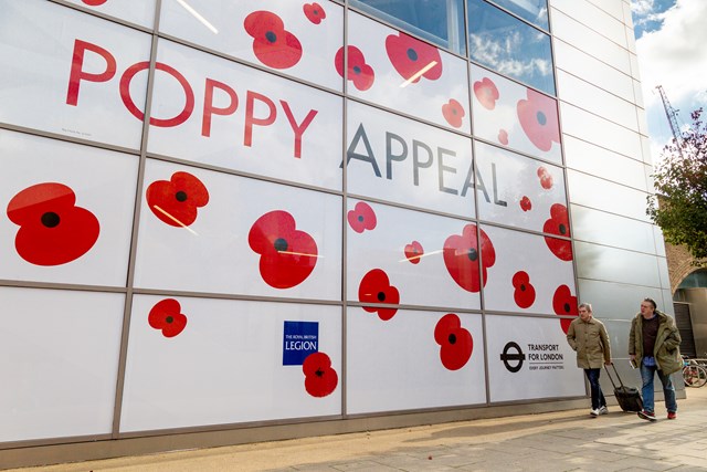 TfL Image - Poppy Appeal sign