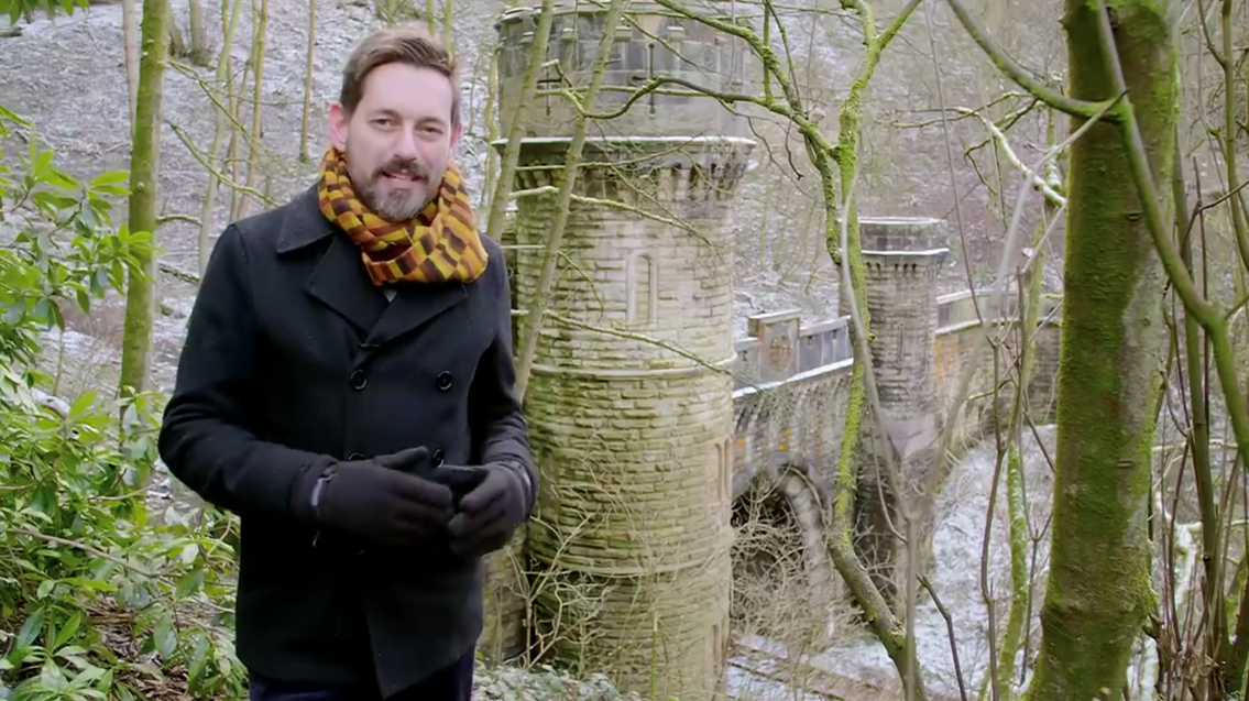 Tim Dunn at Bramhope Tunnel North portal, photo credit UKTV