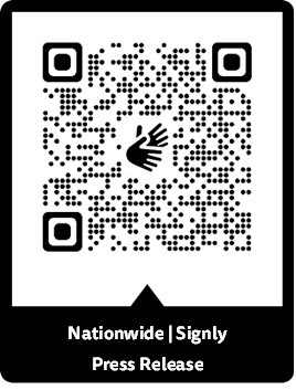 Signly QR code to read Nationwide Press Release in BSL