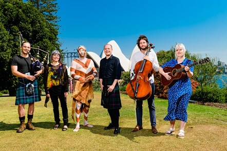 0233 Alan Morrison, Emily Kelly & Graham Coe (Jellyman's Dauger), Fiona Ross, Rick Roser, Tom Morris - Year of Scotland Launch, year of Scotland in Australia