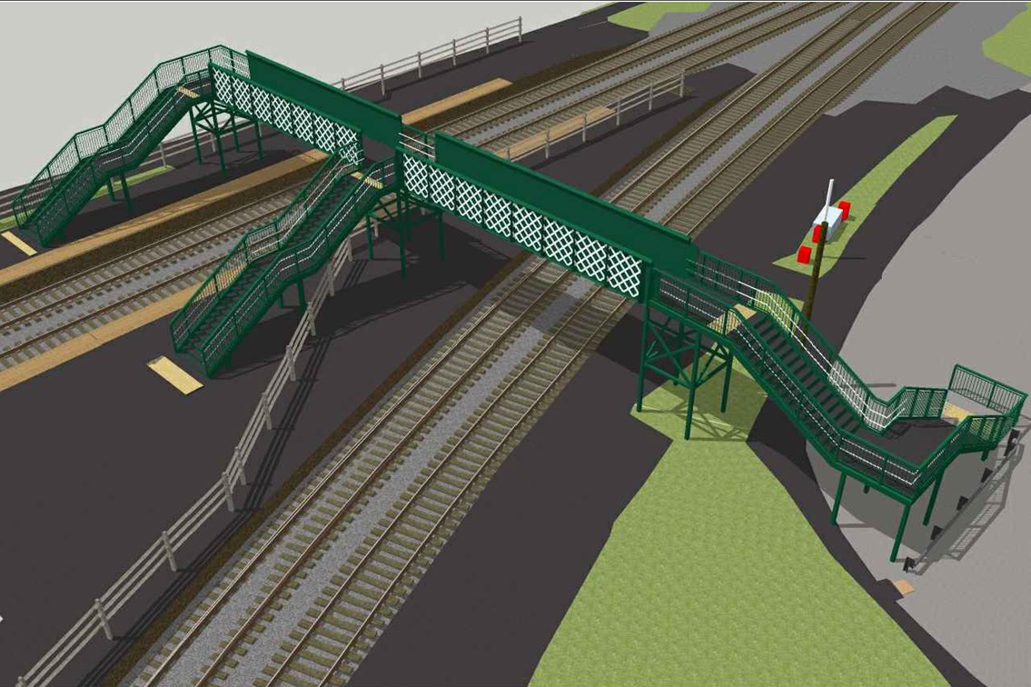 Network Rail Footbridge Design Ideas Competition launches: An artist's impression of the new Barnt Green footbridge