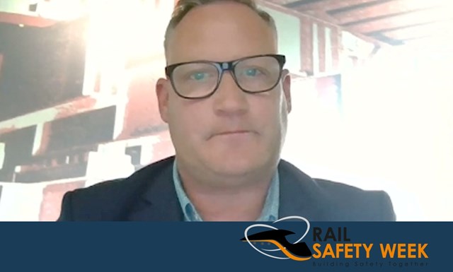 Network Rail teams up with Learn Live to deliver important message to school pupils during Rail Safety Week: Andy Philips delivers an important safety message to secondary schools