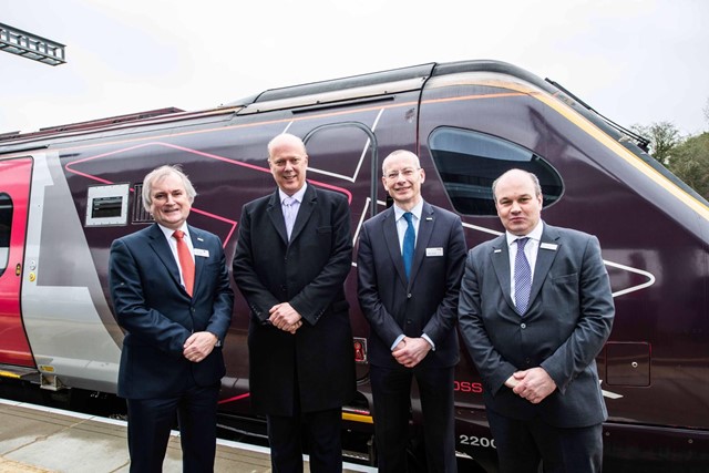 Chris Grayling with the managing directors of Crosscountry, GWR and Network Rail's Western route