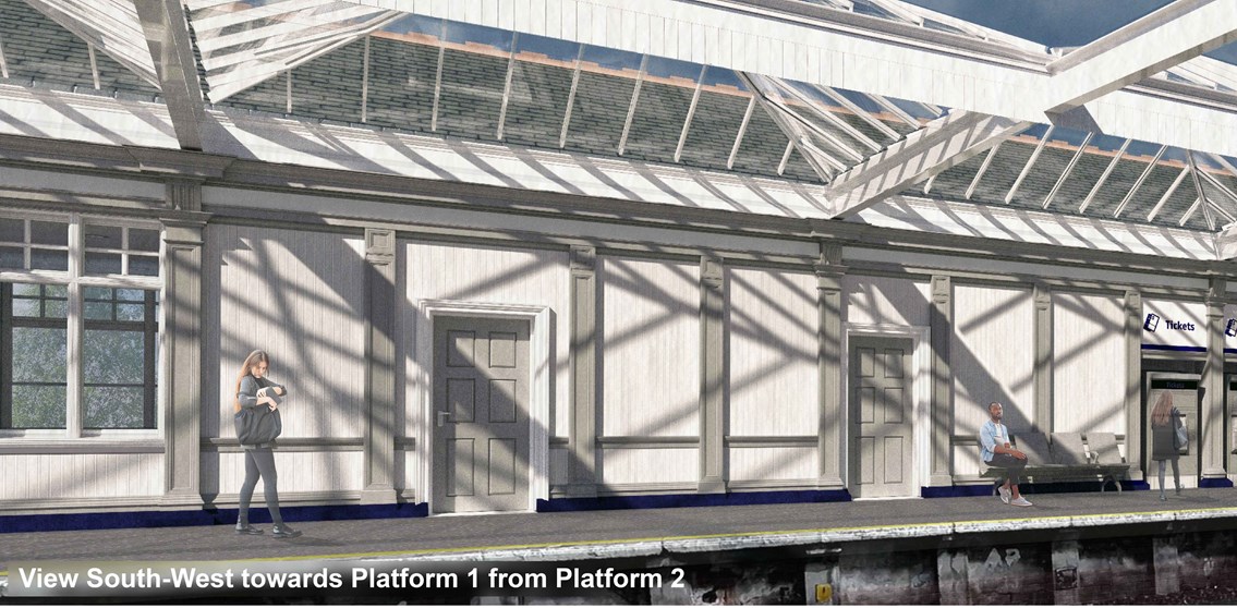 Troon Station redevelopment plan to be revealed: 24 Jan Platfrom 1 part view