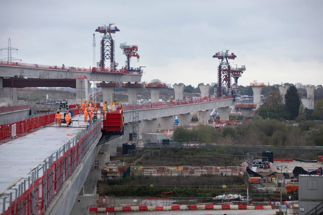 Aerial of River Tame East and West viaducts November 2025