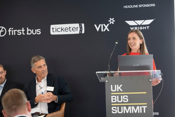 Kayleigh Ingham speaks at UK Bus Summit