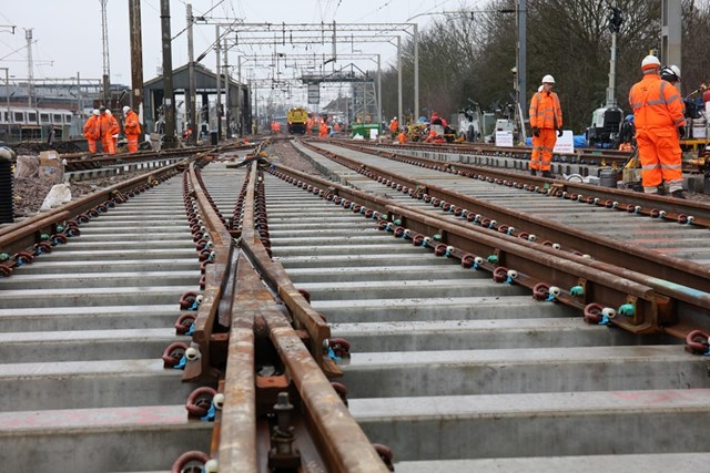 Thank you to Anglia rail passengers after major infrastructure upgrades over the festive period: Colchester Essex Track Replacement