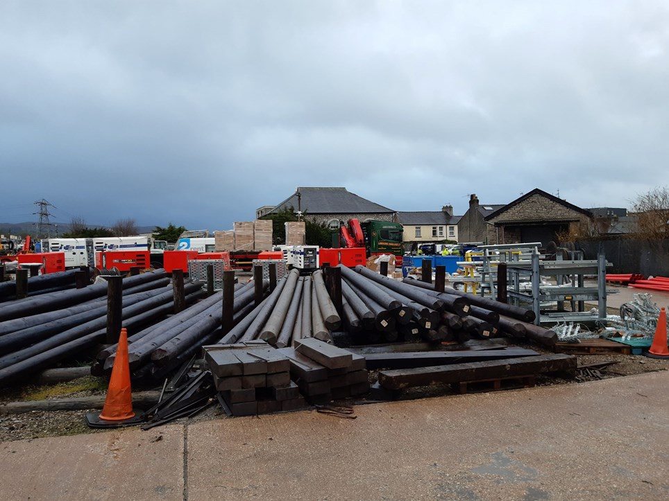 Poles and equipment deployed from Kendal depot
